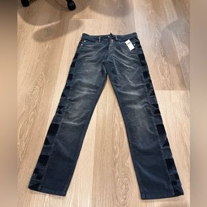 New Anthropologie Pilcro Boyfriend Crop Blue Corduroy Pants